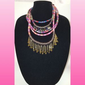 Colorful Layered Tribal Necklace